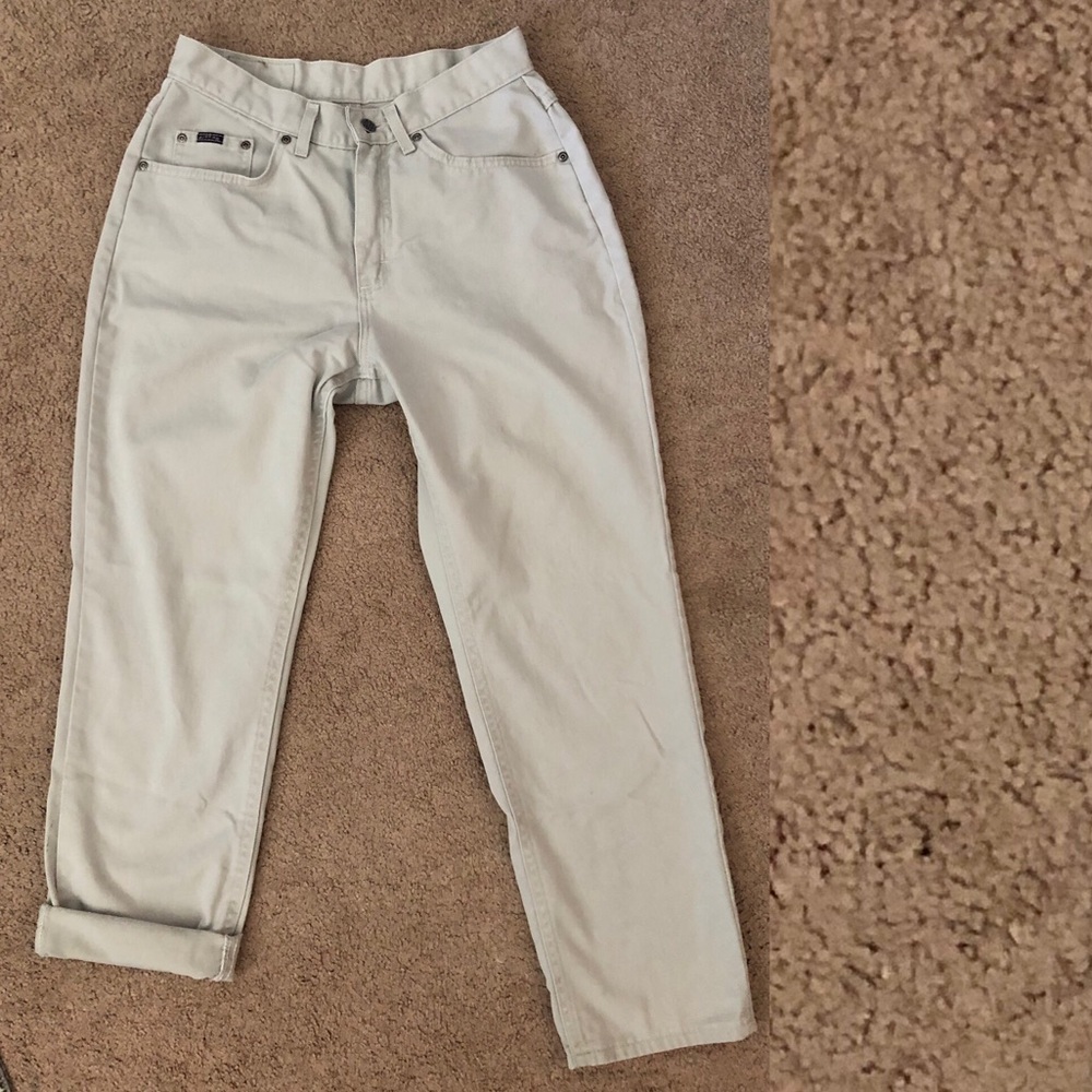 Vintage Tan Rider Jeans sz 10P khaki tapered